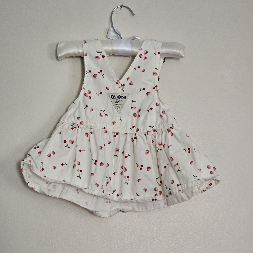 OshKosh B'gosh Cream Dress with Red Cherry Print - Picture 2 of 3